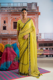 HARIYALI SAREE WITH UN-STITCHED BLOUSE PIECE