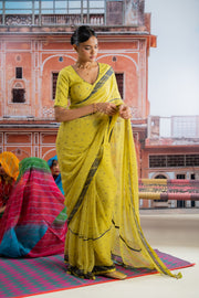 HARIYALI SAREE WITH UN-STITCHED BLOUSE PIECE