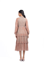 WOMEN'S MULTICOLOR CHIFFON GAURANI DRESS
