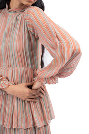 WOMEN'S MULTICOLOR CHIFFON GAURANI DRESS