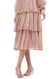 WOMEN'S MULTICOLOR CHIFFON GAURANI DRESS