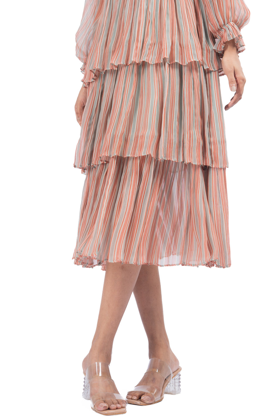 WOMEN'S MULTICOLOR CHIFFON GAURANI DRESS