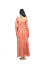 WOMEN'S ORANGE CHIFFON GAURANGI DRESS