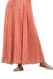 WOMEN'S ORANGE CHIFFON GAURANGI DRESS