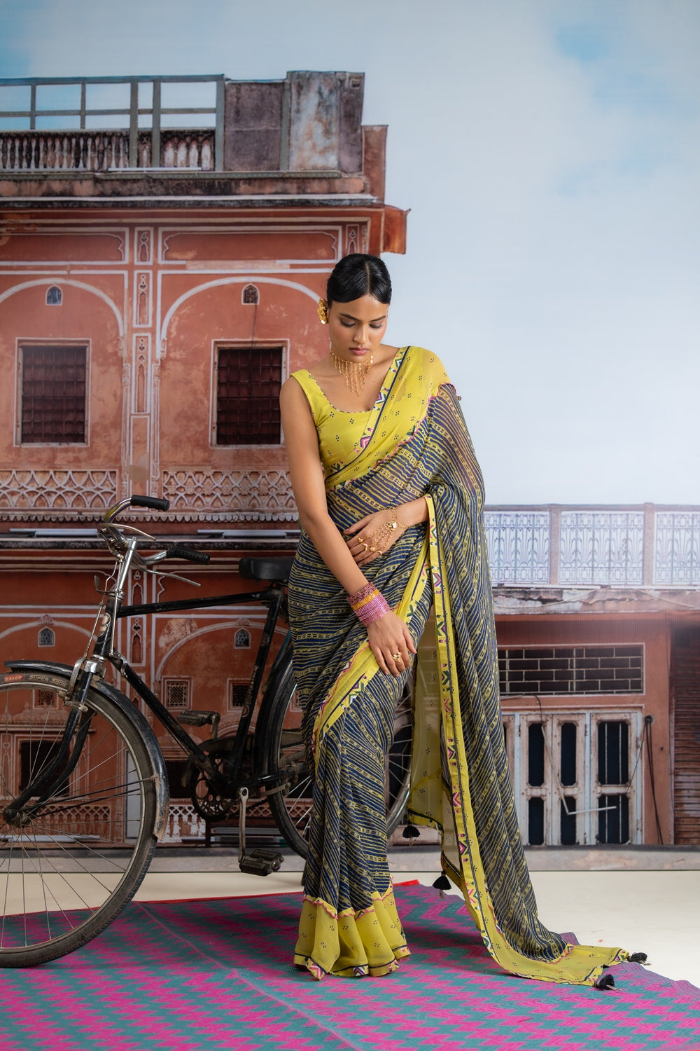 MORBANI SAREE WITH STITCHED BLOUSE