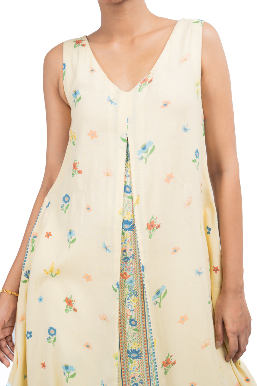 WOMEN'S PASTEL YELLOW COTTON MOSS BLISS CO-ORD SET
