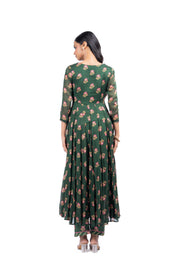 WOMEN'S GREEN GEORGETTE  ANSHIKA ANARKALI KURTA