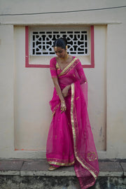 SARGAM SAREE WITH STITCHED BLOUSE SET OF 2