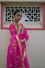 SARGAM SAREE WITH STITCHED BLOUSE SET OF 2