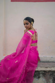 SARGAM SAREE WITH STITCHED BLOUSE SET OF 2