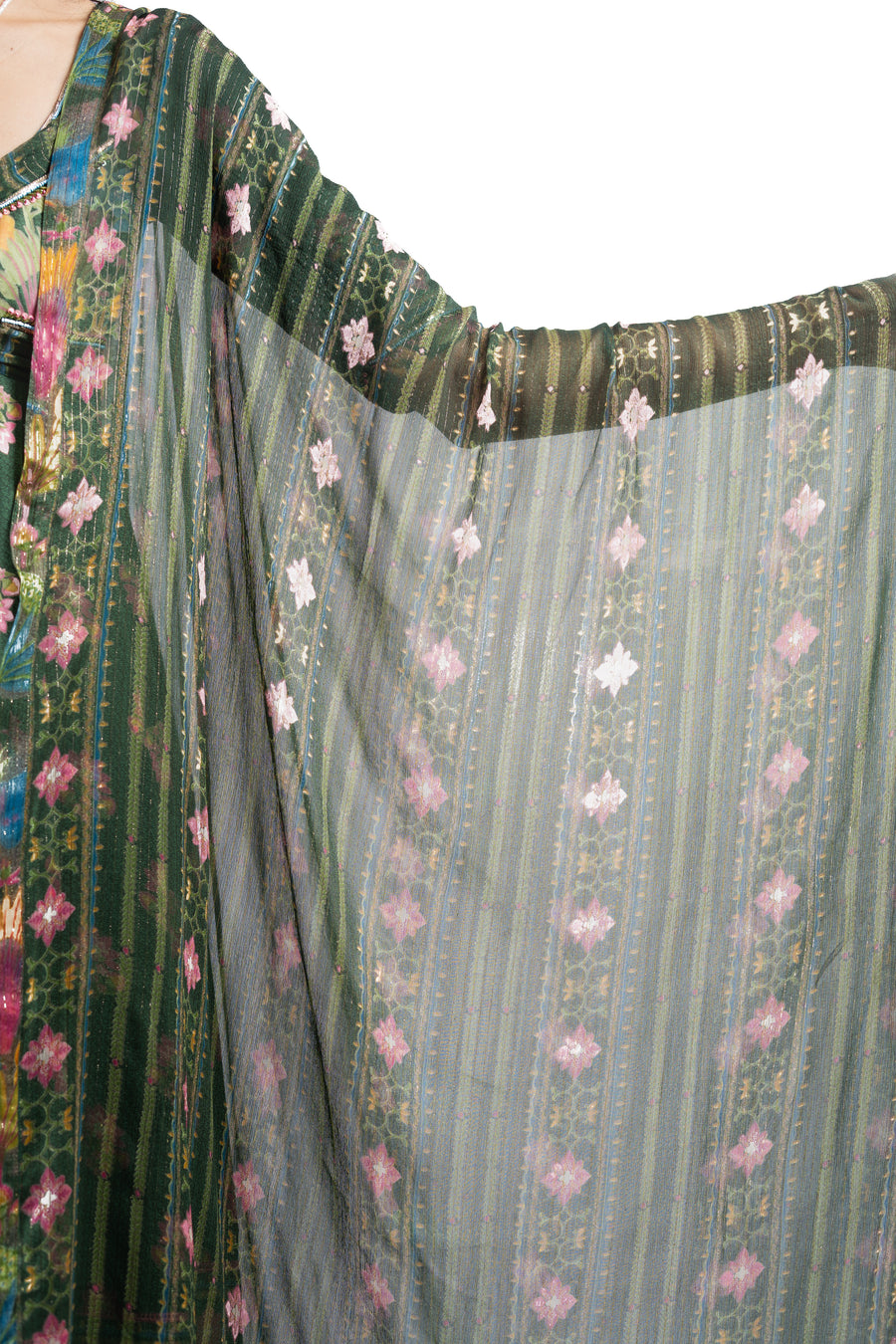 WOMEN'S GREEN COTTON GAURI ANARKALI SET