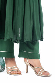 WOMEN'S GREEN CHIFFON AISHWARYA ANARKALI SET