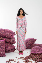 NIRA PINK SKIRT & TOP  SET OF 2