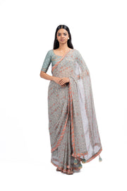 AMER SAREE WITH UNSTITCHED BLOUSE  OF 2