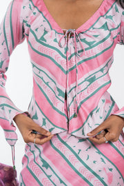NIRA PINK SKIRT & TOP  SET OF 2