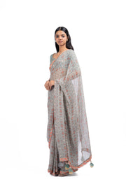 AMER SAREE WITH UNSTITCHED BLOUSE  OF 2