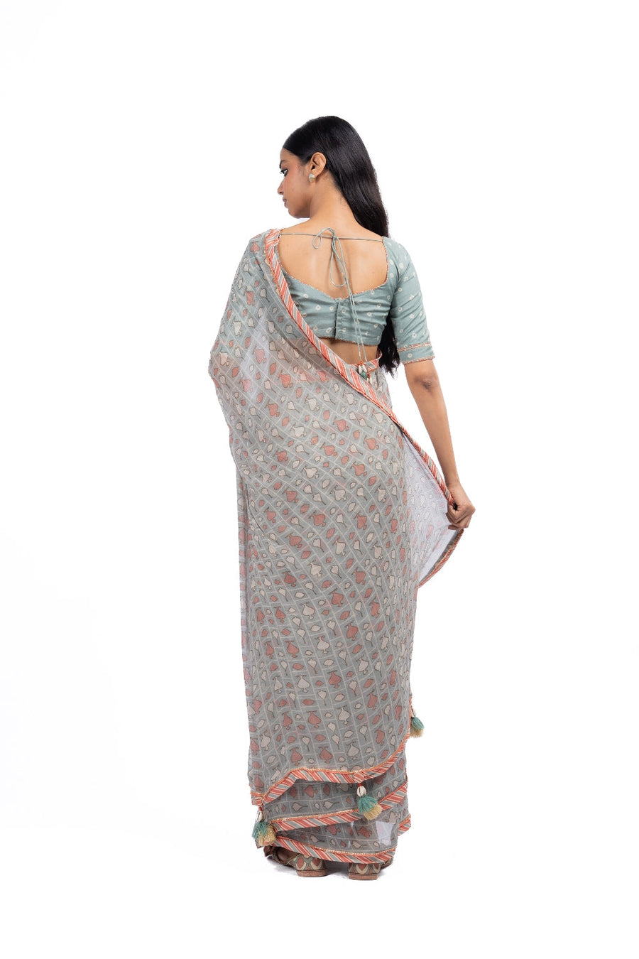 AMER SAREE WITH UNSTITCHED BLOUSE  OF 2