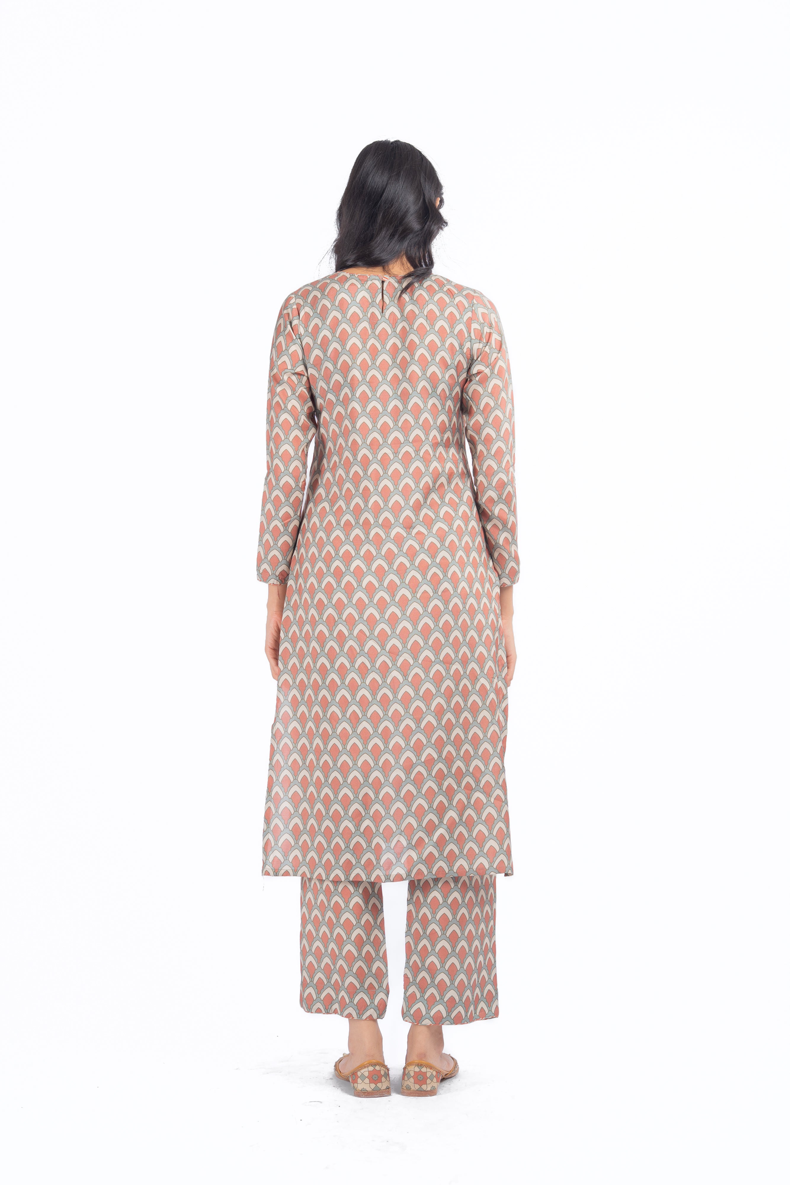 WOMEN'S MULTICOLOR MUSLIN - B MOR DARBAR KURTA SET