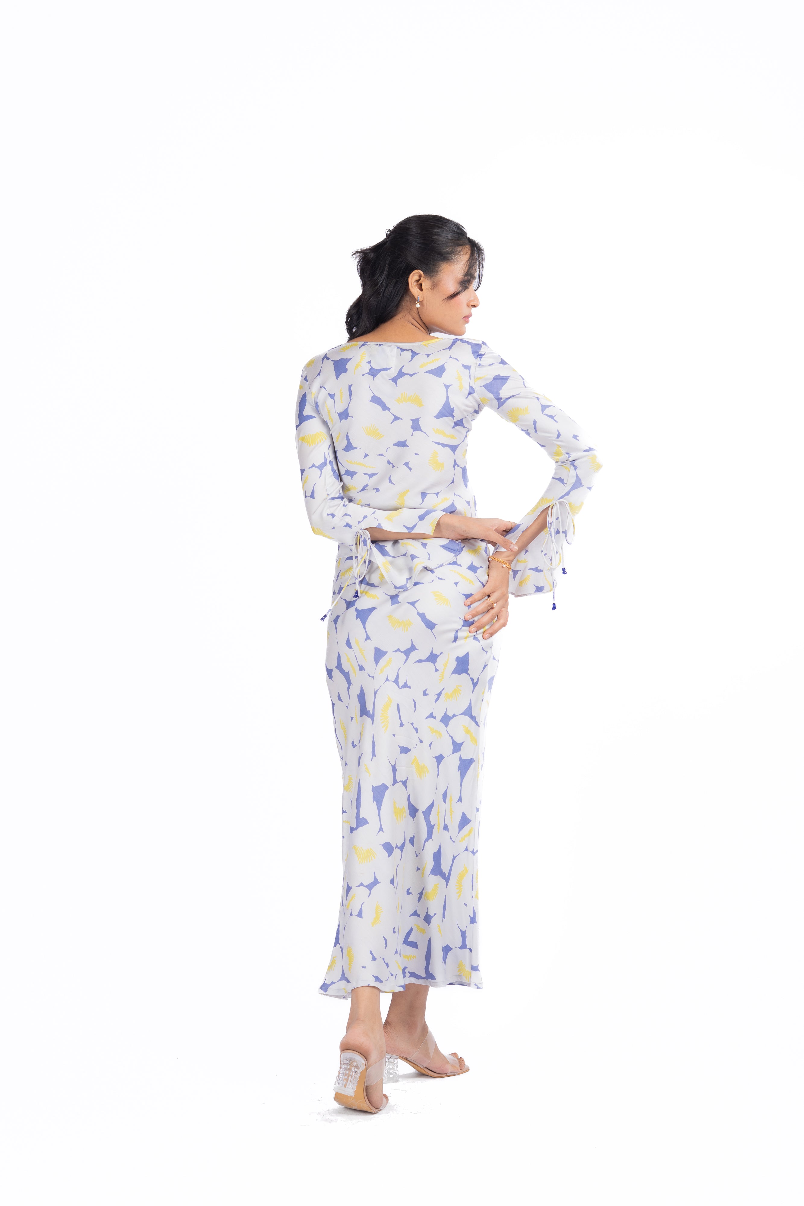 NIRA GREEN SKIRT & TOP  SET OF 2