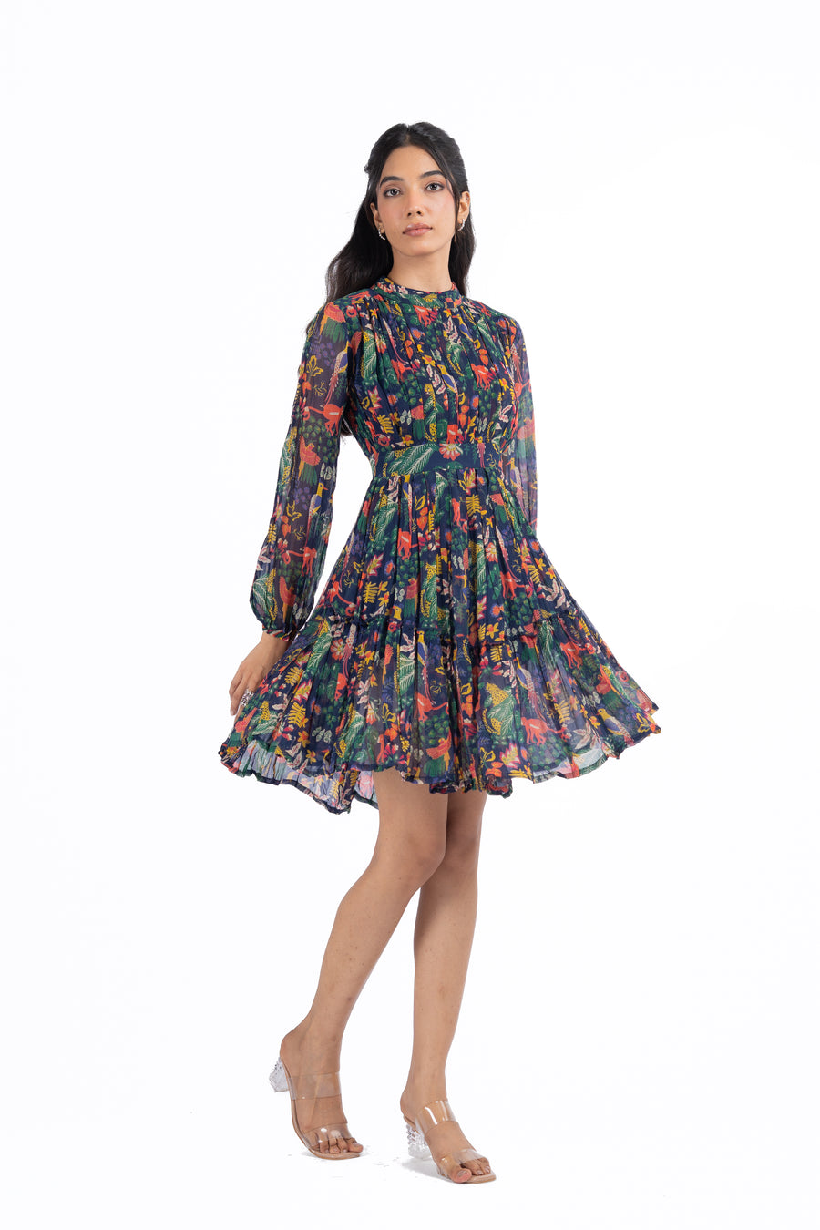 WOMEN'S BLUE CHIFFON LUNARA DRESS