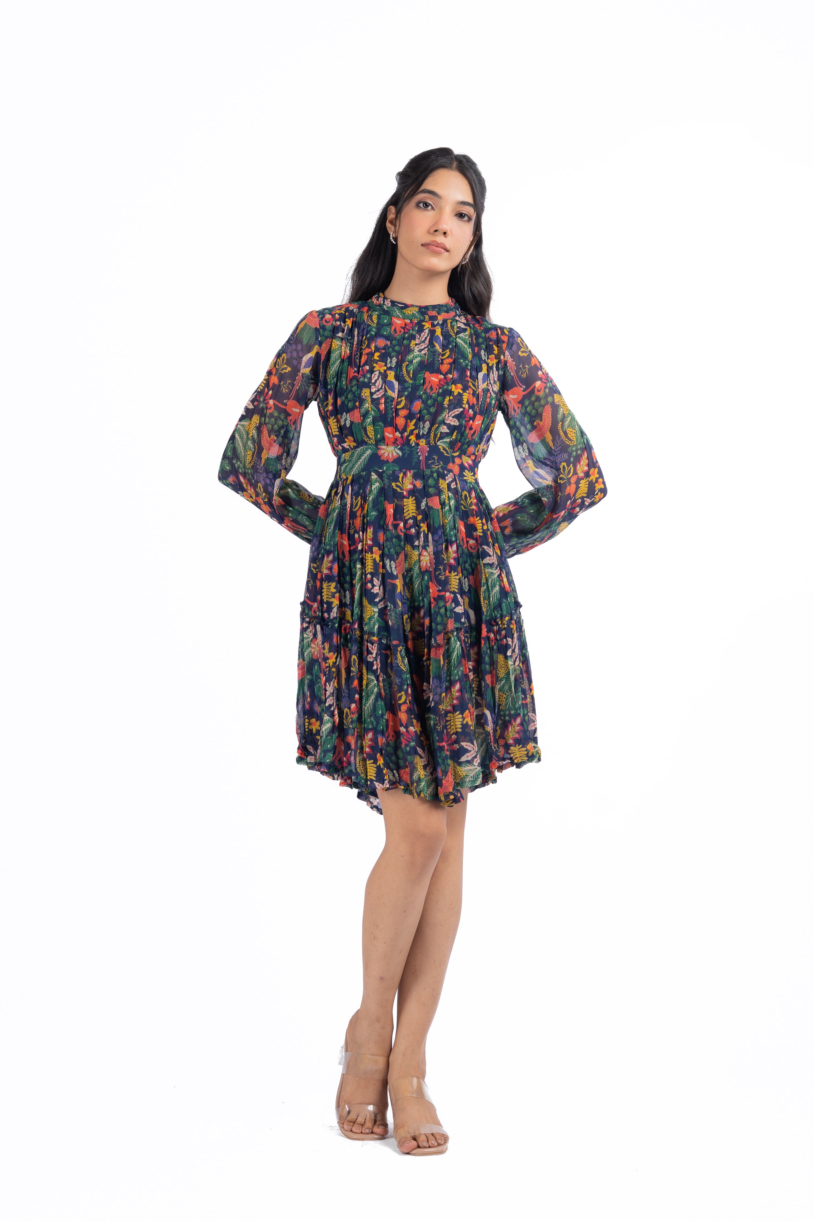 WOMEN'S BLUE CHIFFON LUNARA DRESS