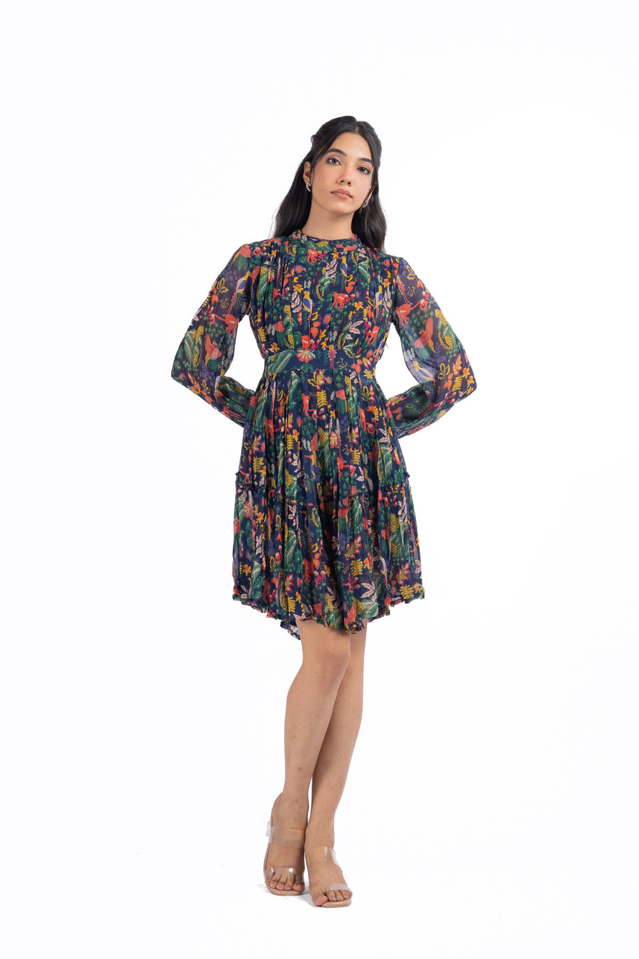 WOMEN'S BLUE CHIFFON LUNARA DRESS