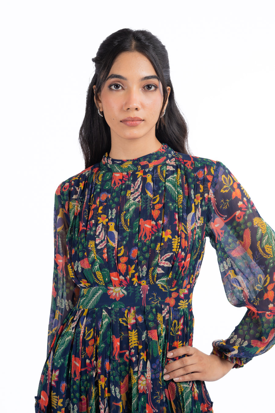 WOMEN'S BLUE CHIFFON LUNARA DRESS