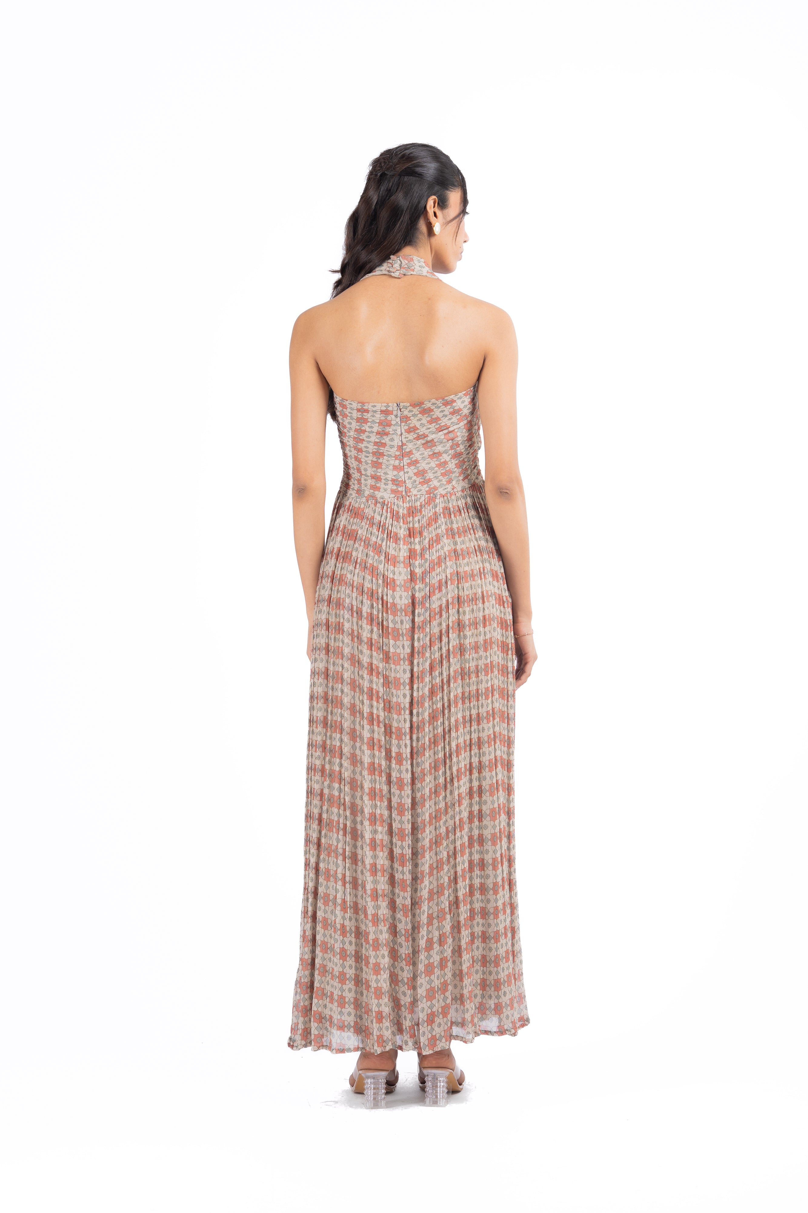 WOMEN'S MULTICOLOR CHIFFON GULBAHAR DRESS