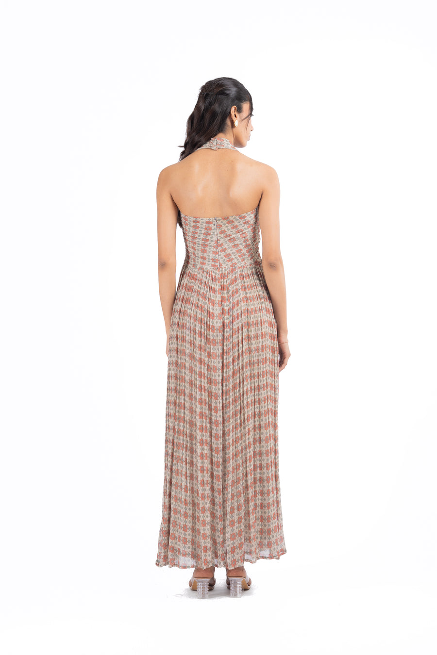 WOMEN'S MULTICOLOR CHIFFON GULBAHAR DRESS