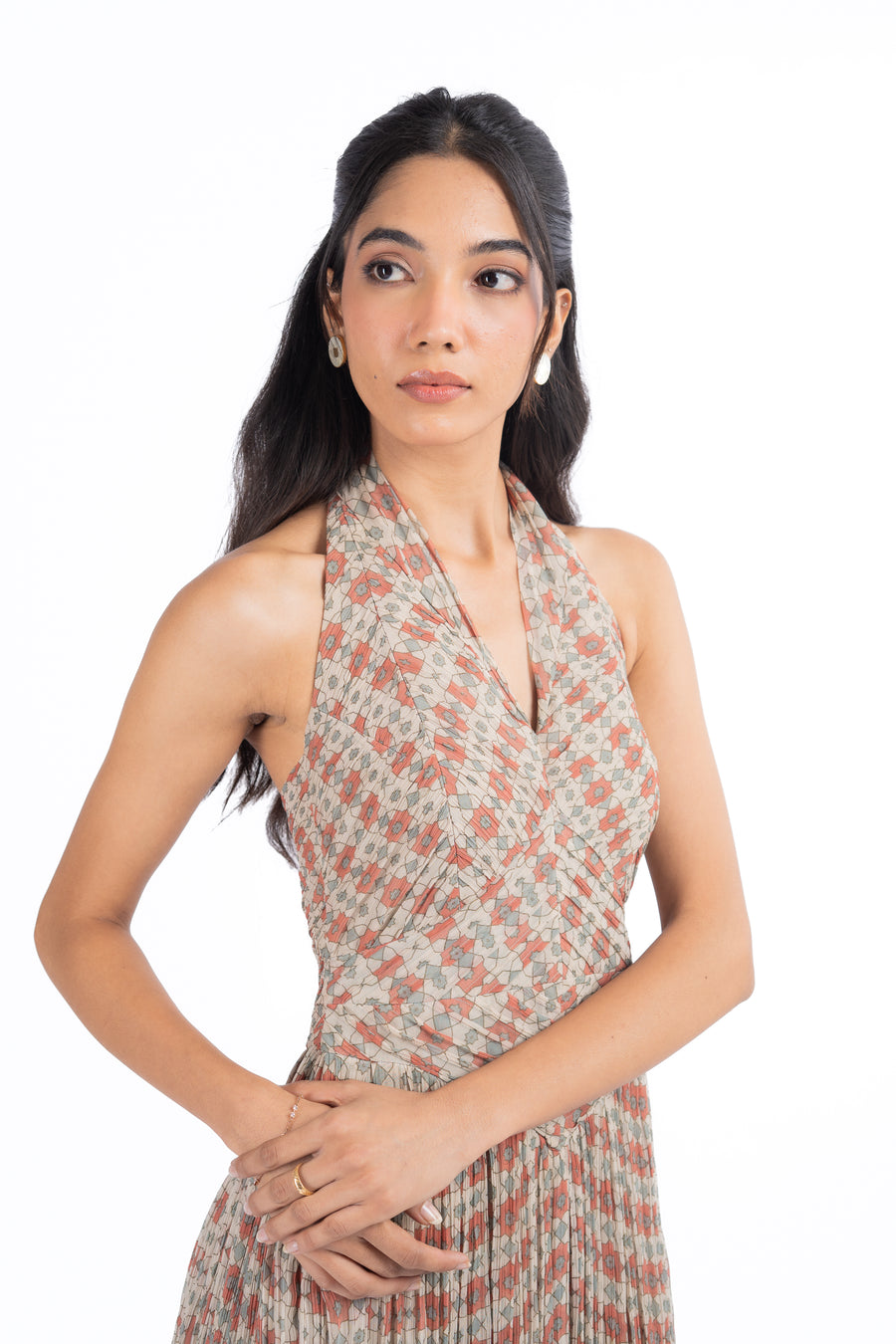 WOMEN'S MULTICOLOR CHIFFON GULBAHAR DRESS