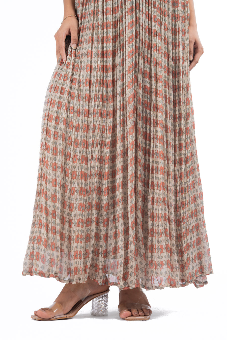 WOMEN'S MULTICOLOR CHIFFON GULBAHAR DRESS