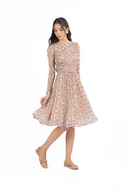 WOMEN'S MULTICOLOR CHIFFON PANNA -MEENA DRESS