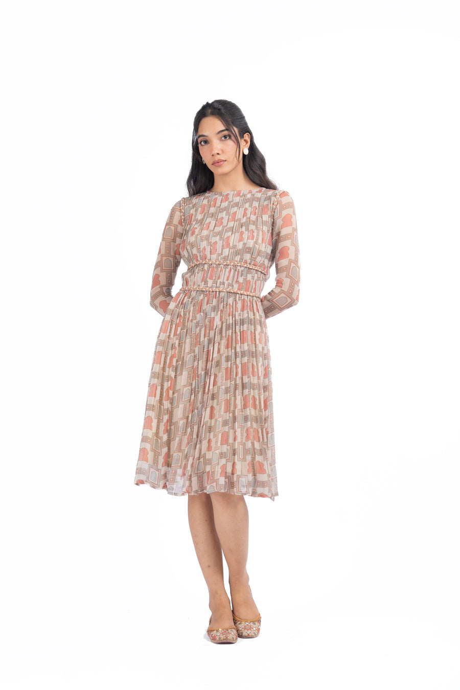 WOMEN'S MULTICOLOR CHIFFON PANNA -MEENA DRESS