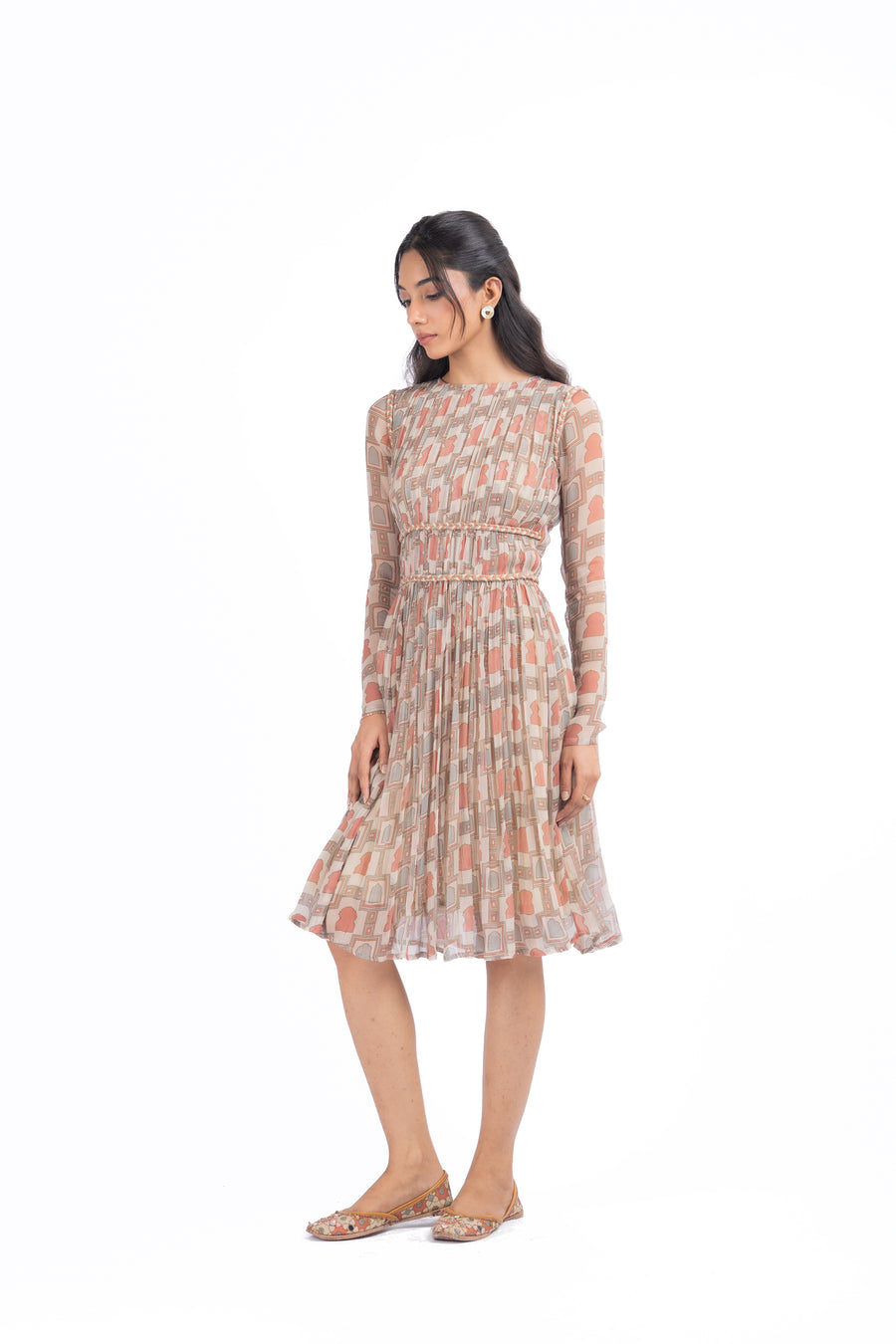 WOMEN'S MULTICOLOR CHIFFON PANNA -MEENA DRESS