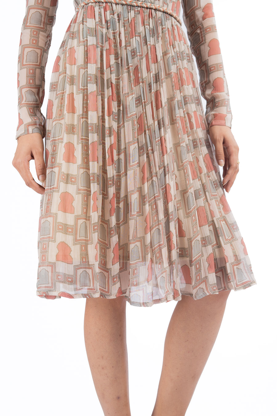 WOMEN'S MULTICOLOR CHIFFON PANNA -MEENA DRESS