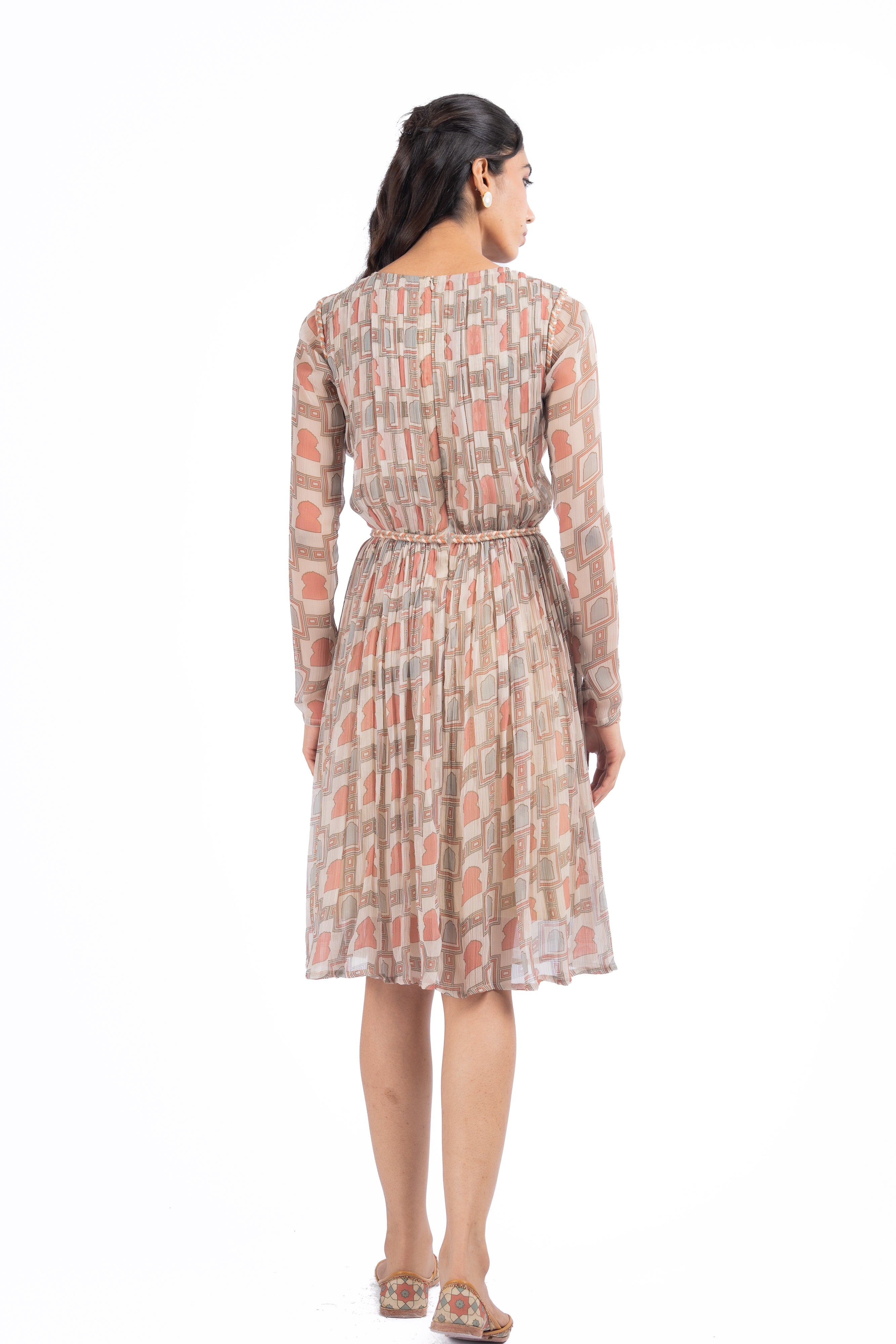 WOMEN'S MULTICOLOR CHIFFON PANNA -MEENA DRESS