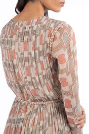 WOMEN'S MULTICOLOR CHIFFON PANNA -MEENA DRESS