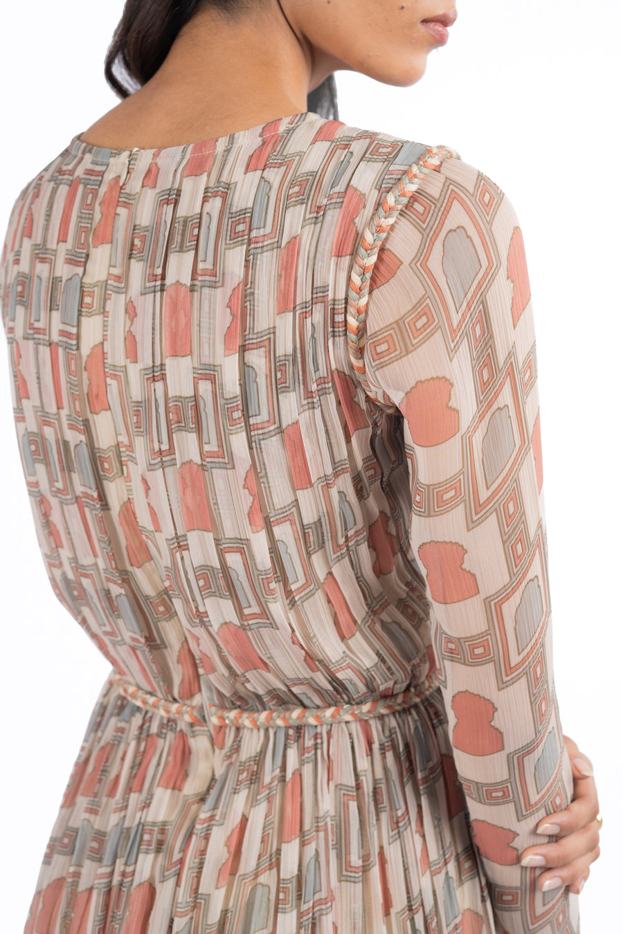 WOMEN'S MULTICOLOR CHIFFON PANNA -MEENA DRESS