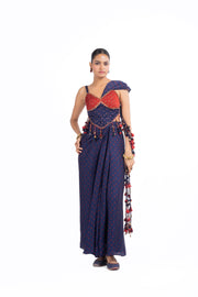 JHUMKI JHALAK JHANKAR SKIRT WITH CORSET AND FLOATING   SET OF 3