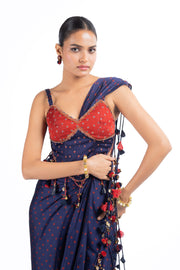 JHUMKI JHALAK JHANKAR SKIRT WITH CORSET AND FLOATING   SET OF 3
