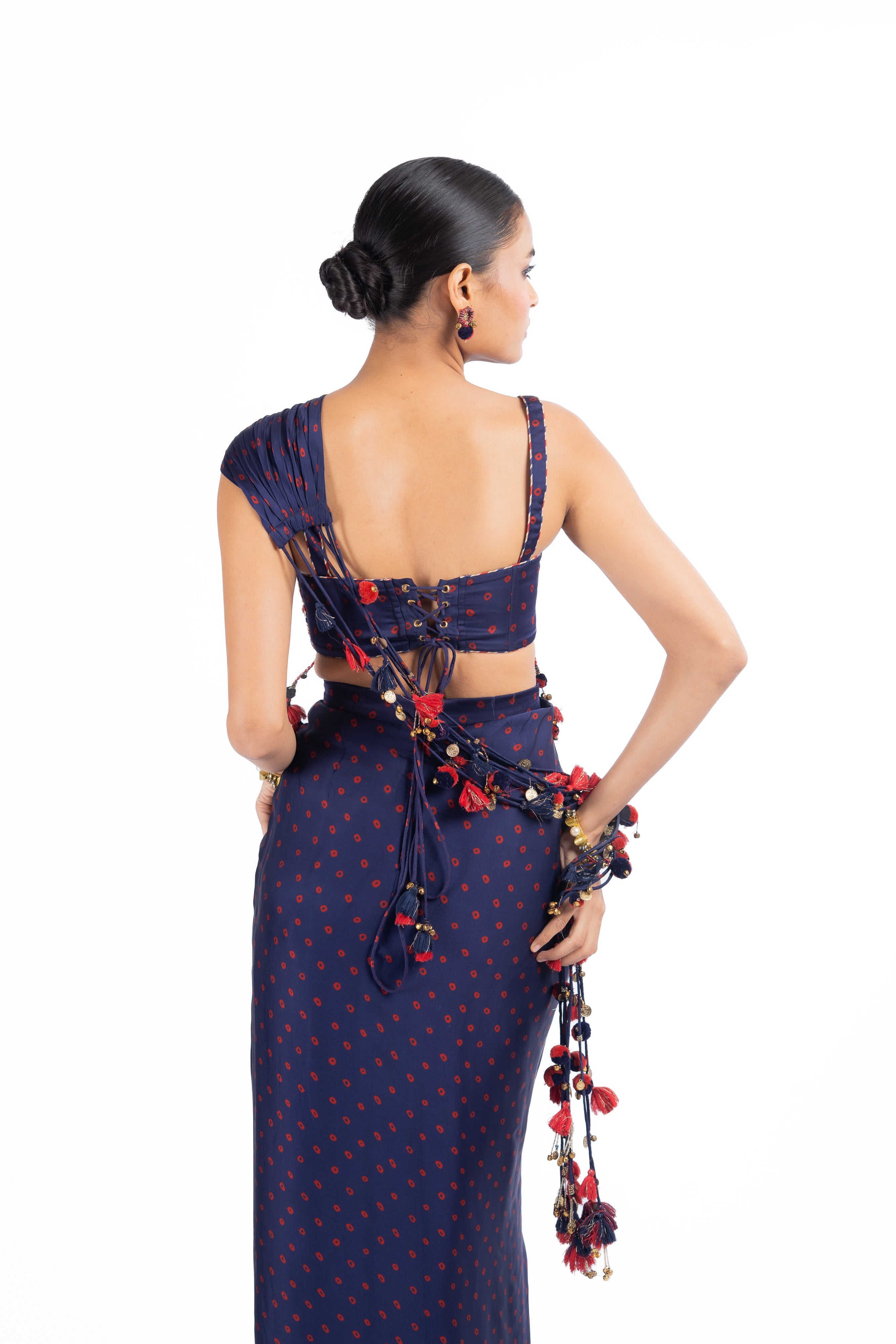 JHUMKI JHALAK JHANKAR SKIRT WITH CORSET AND FLOATING   SET OF 3