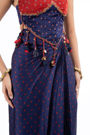 JHUMKI JHALAK JHANKAR SKIRT WITH CORSET AND FLOATING   SET OF 3