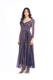 WOMEN'S BLUE CHIFFON RAINA DRESS