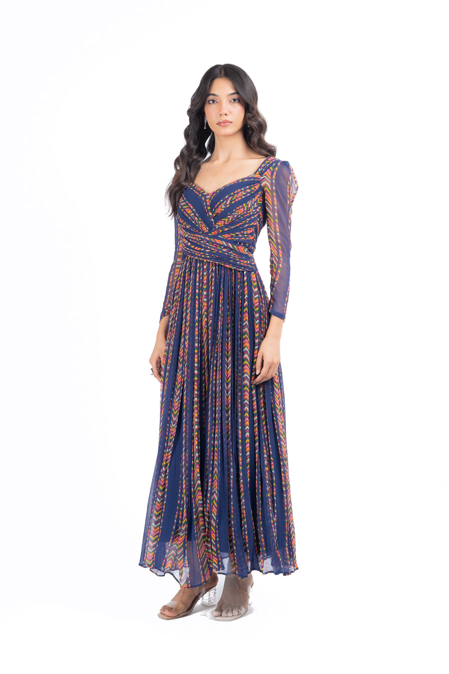 WOMEN'S BLUE CHIFFON RAINA DRESS