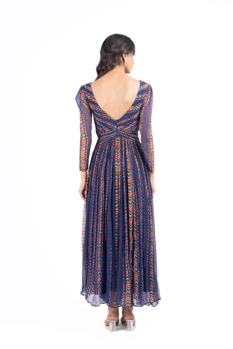 WOMEN'S BLUE CHIFFON RAINA DRESS