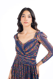 WOMEN'S BLUE CHIFFON RAINA DRESS
