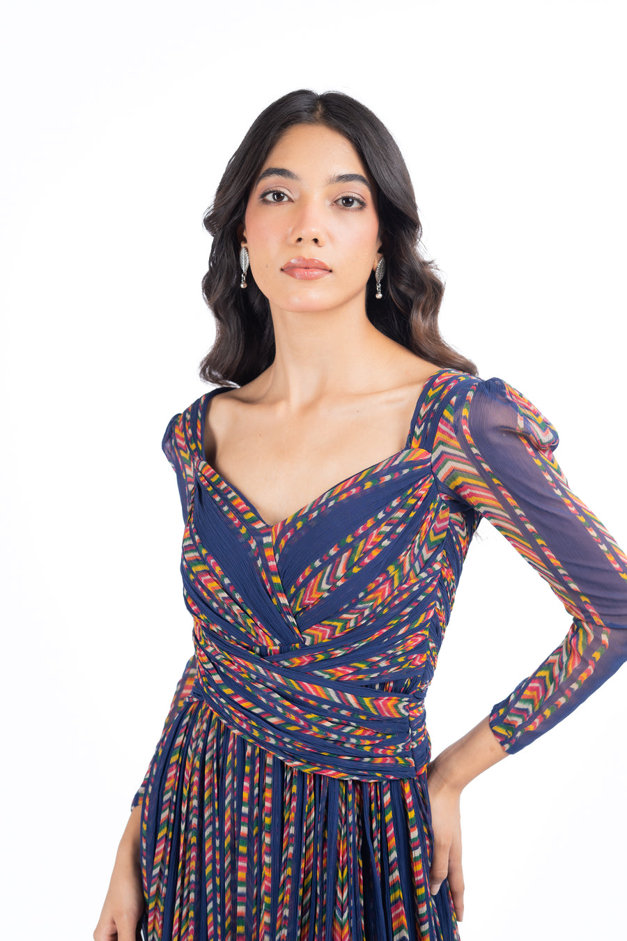 WOMEN'S BLUE CHIFFON RAINA DRESS