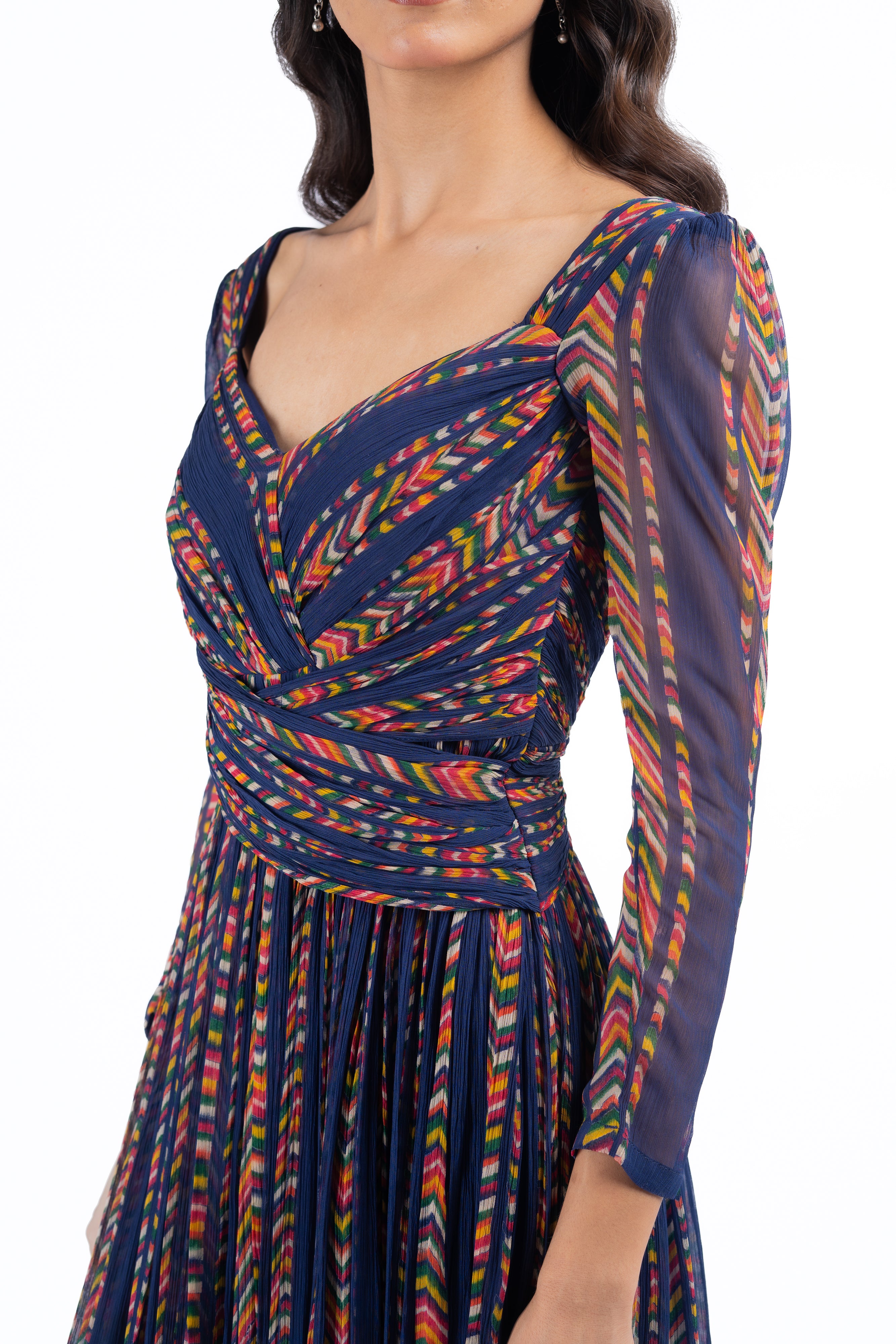 WOMEN'S BLUE CHIFFON RAINA DRESS