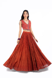RASM SKIRT WITH KESAR KOTI SET OF 2