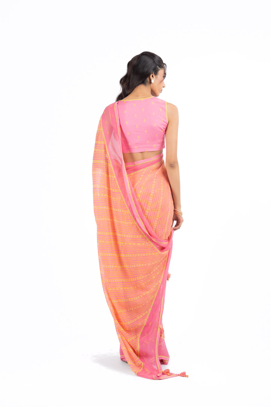 TEEJRI SAREE WITH UN-STITCHED BLOUSE PIECE